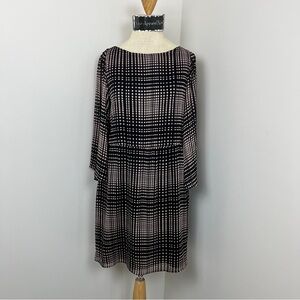 Alice + Olivia Pink Black Tartan Plaid Print Mini Dress Size S (231)